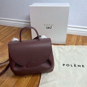 BRAND NEW IN BOX! Polene Numero Un Number One Handbag, Heather Color Maroon